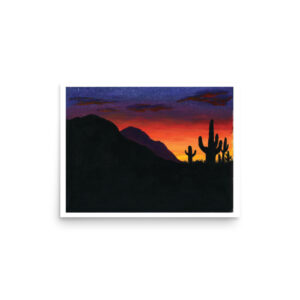 "Desert Sunset" Print - 12" x 16"