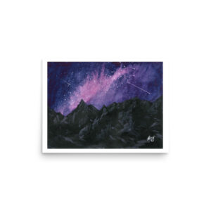 "Shooting Stars over the Mountains" Print - 12" x 16"