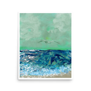 "Seagull on the Waves" Print - 16" x 20"